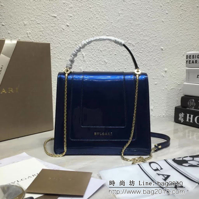 BVLGARI寶格麗 專櫃新款 蛇頭扣環 漆皮手提肩背斜挎包 可拆卸肩帶 38329 FYD1398